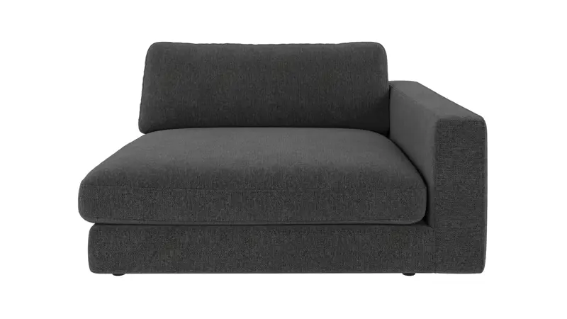 127023 b sb A Duncan 1,5 seater chaise longue R dark grey fabric Max #169 (c2).