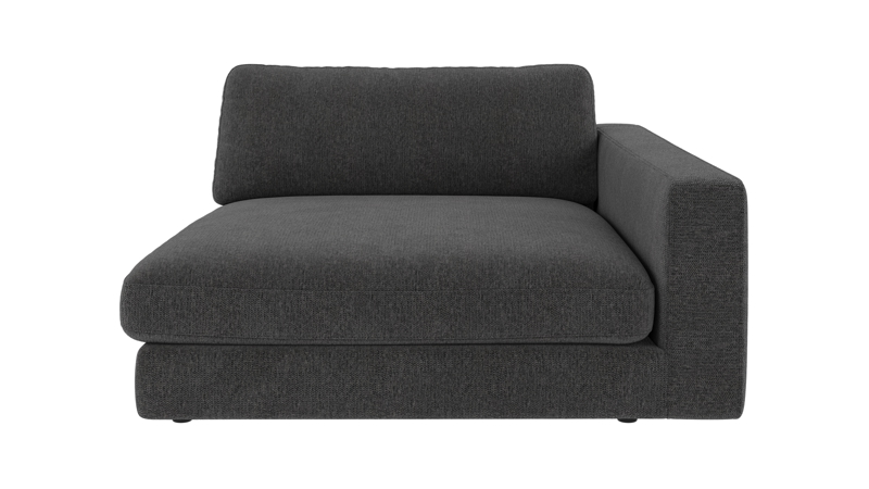 127023 b sb A Duncan 1,5 seater chaise longue R dark grey fabric Max #169 (c2).