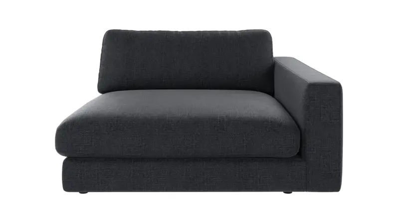 127423 b sb A Duncan 1,5 seater chaise longue R dark blue fabric Robin #90 (c3).