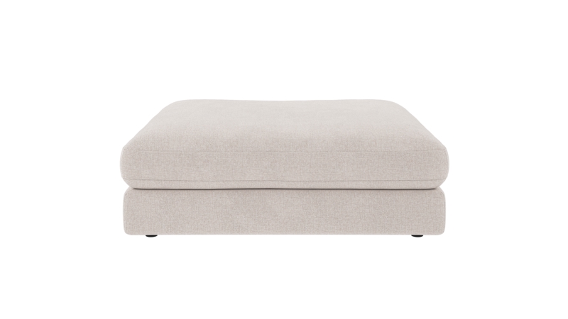 126830 b sb A Duncan foot stool light beige fabric Brenda #22 (c1).