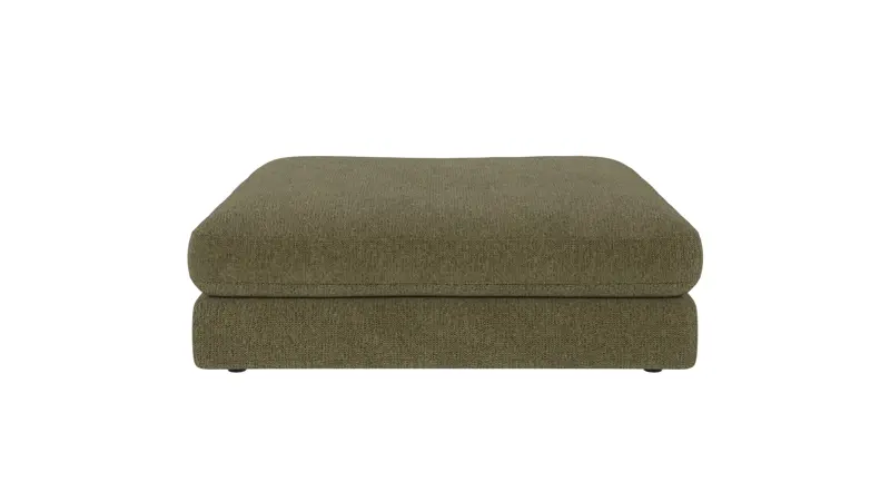 126980 b sb A Duncan foot stool dark green fabric Max #88 (c2).