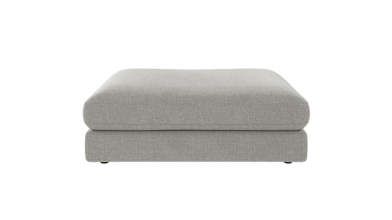 127440 b sb A Duncan foot stool medium grey fabric Robin #149 (c3).