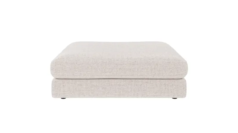 127860 b sb A Duncan foot stool light beige fabric Oscar #1 (c3).