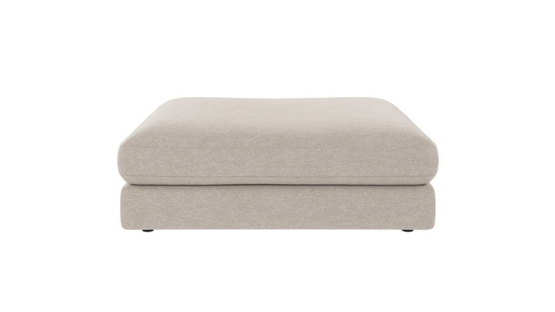 127880 b sb A Duncan foot stool beige fabric Oscar #124 (c3).