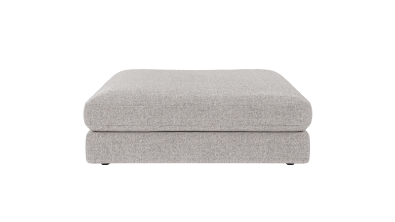 127900 b sb A Duncan foot stool light grey fabric Oscar #196 (c3).