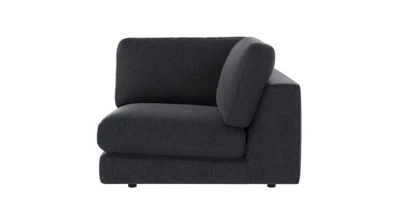 127431 b sb A Duncan 1 seater Corner dark blue fabric Robin #90 (c3).