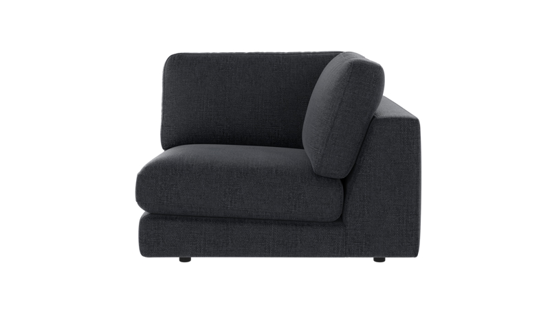 127431 b sb A Duncan 1 seater Corner dark blue fabric Robin #90 (c3).