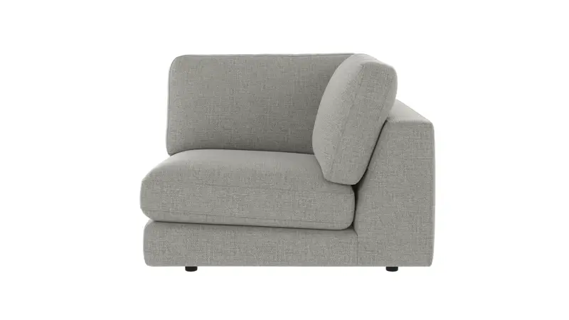 127451 b sb A Duncan 1 seater Corner medium grey fabric Robin #149 (c3).