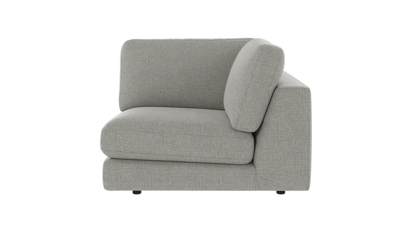 127451 b sb A Duncan 1 seater Corner medium grey fabric Robin #149 (c3).