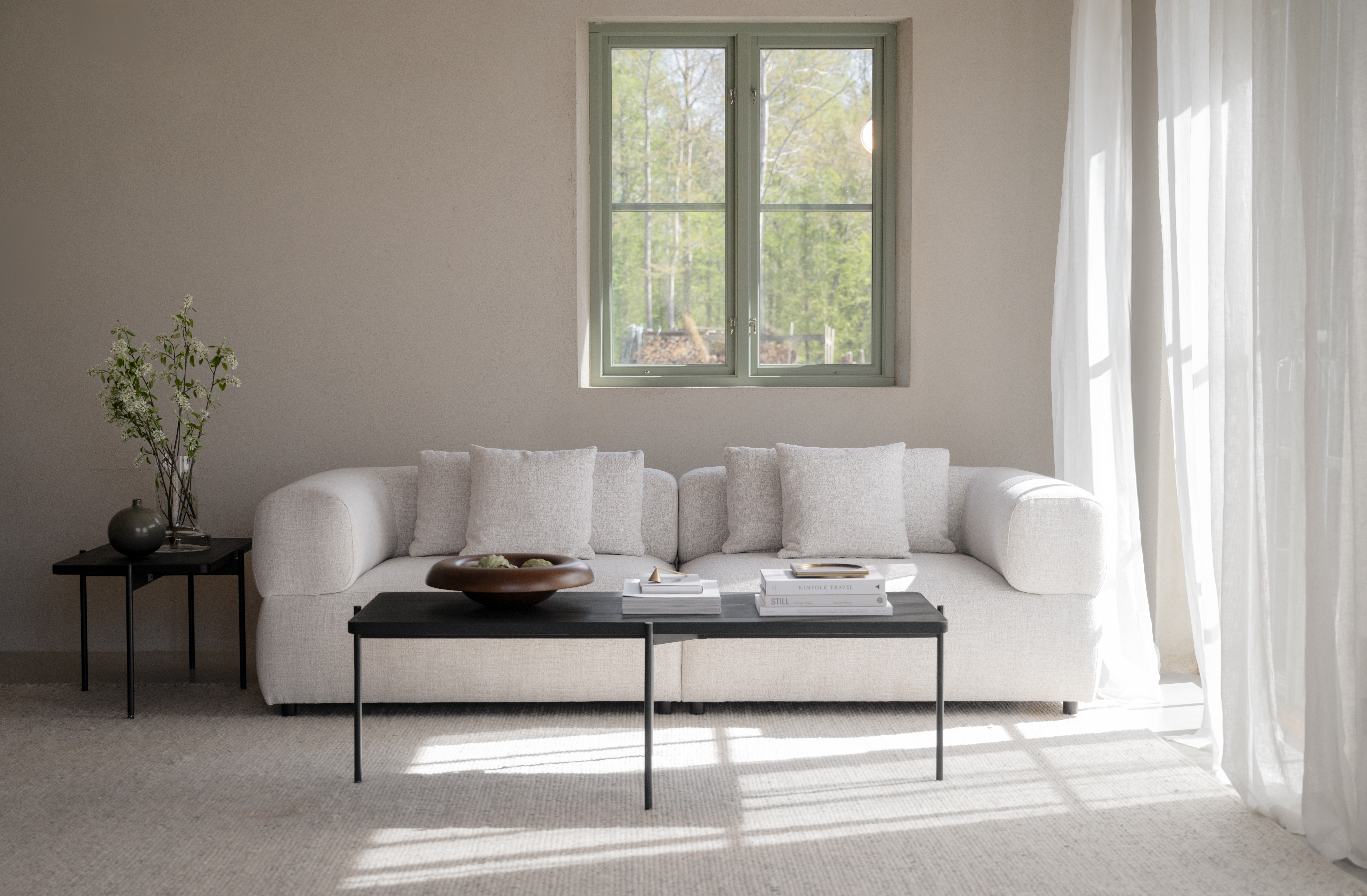 Shelton couchtisch, Schwarz, 145x60 cm