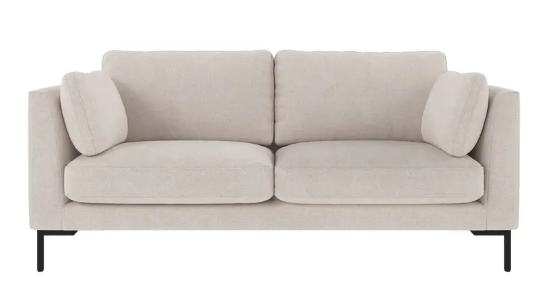 129631 b sb A Corwin sofa 2,5-seater light beige fabric Brenda #22 (c1).
