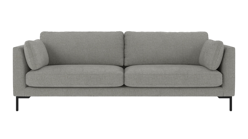 130020 b sb A Corwin sofa 3-seater medium grey fabric Robin #149 (c3).