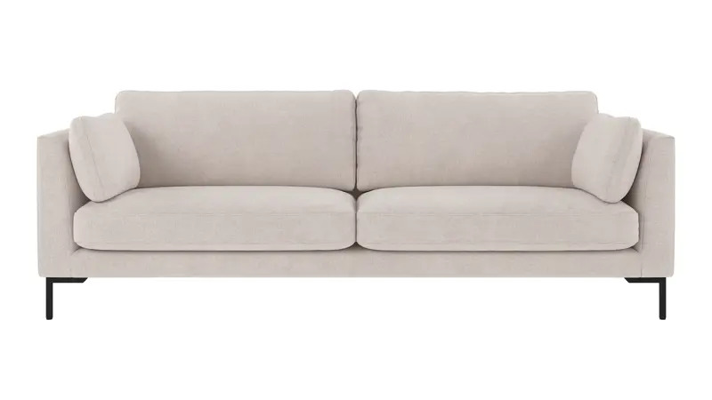 129630 b sb A Corwin sofa 3-seater light beige fabric Brenda #22 (c1).