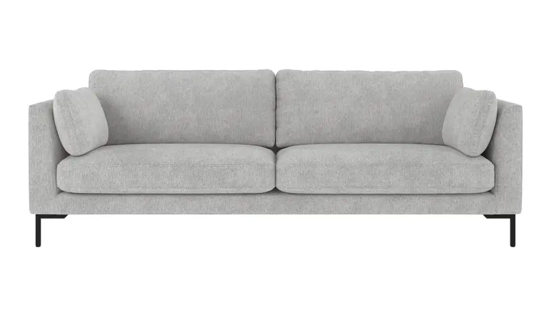 129720 b sb A Corwin sofa 3-seater light grey fabric Max #60 (c2).