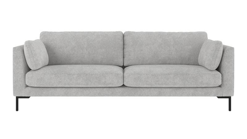 129720 b sb A Corwin sofa 3-seater light grey fabric Max #60 (c2).