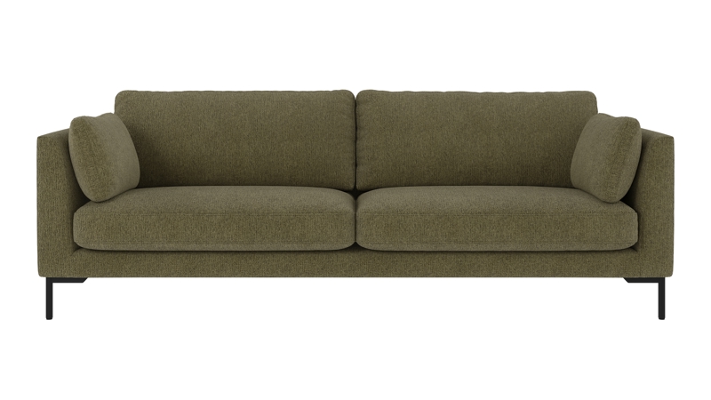 129750 b sb A Corwin sofa 3-seater dark green fabric Max #88 (c2).