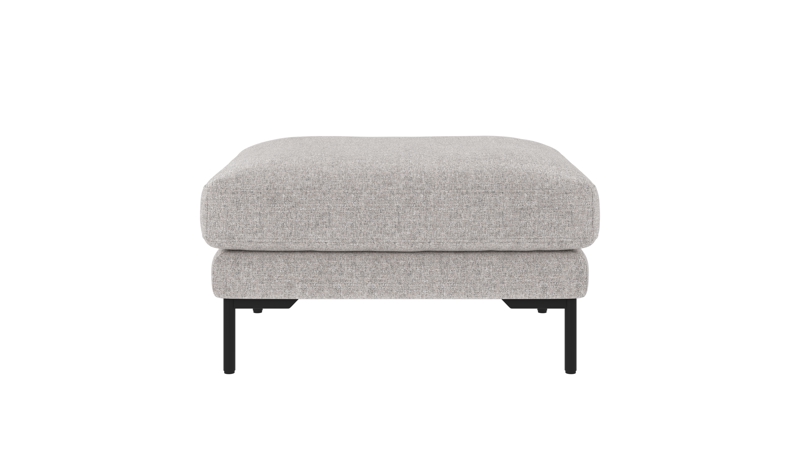 130282 b sb A Corwin foot stool light grey fabric Oscar #196 (c3).