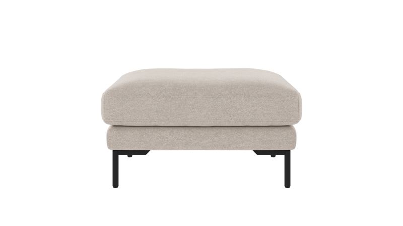 130272 b sb A Corwin foot stool beige fabric Oscar #124 (c3).