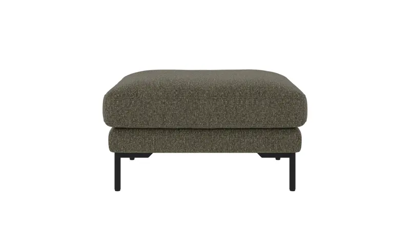 130302 b sb A Corwin foot stool green-brown fabric Oscar #88 (c3).
