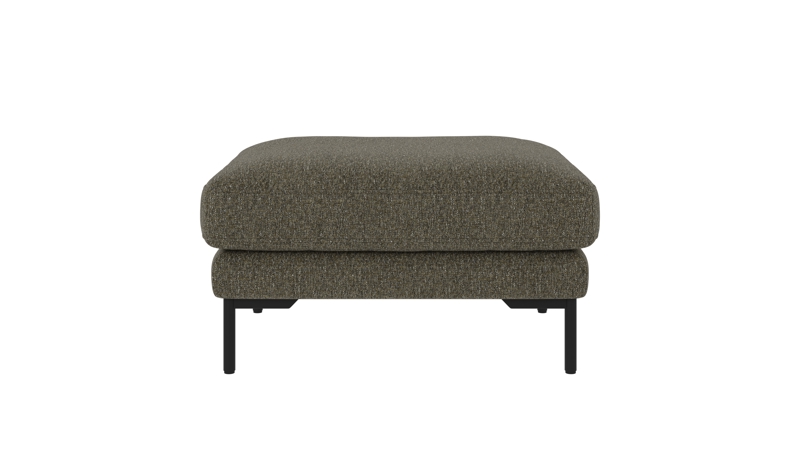 130302 b sb A Corwin foot stool green-brown fabric Oscar #88 (c3).