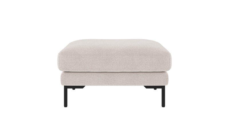 129632 b sb A Corwin foot stool light beige fabric Brenda #22 (c1).