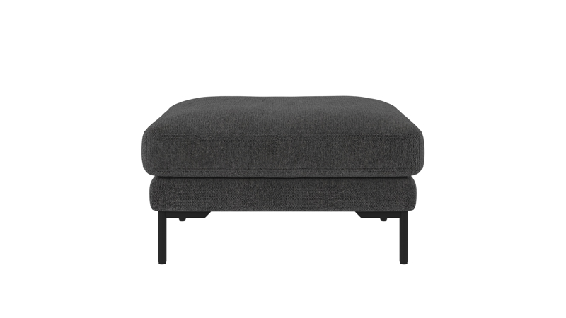 129772 b sb A Corwin foot stool dark grey fabric Max #169 (c2).