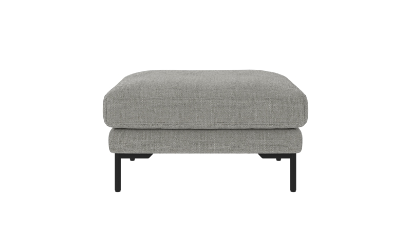 130022 b sb A Corwin foot stool medium grey fabric Robin #149 (c3).