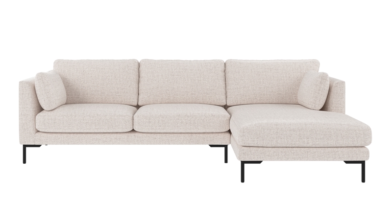 130263 b sb A Corwin sofa 3,5-seater-chaise longue R light beige fabric Oscar #1 (c3).
