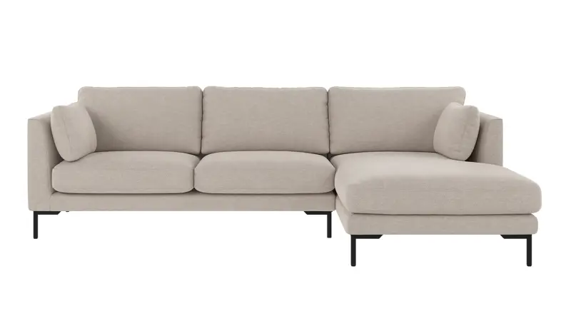 130273 b sb A Corwin sofa 3,5-seater-chaise longue R beige fabric Oscar #124 (c3).