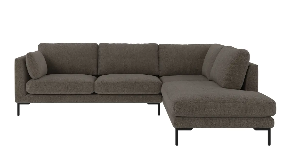 Corwin corner sofa 2,5+2,5-seater open end Right, Max #176 brown-grey ...
