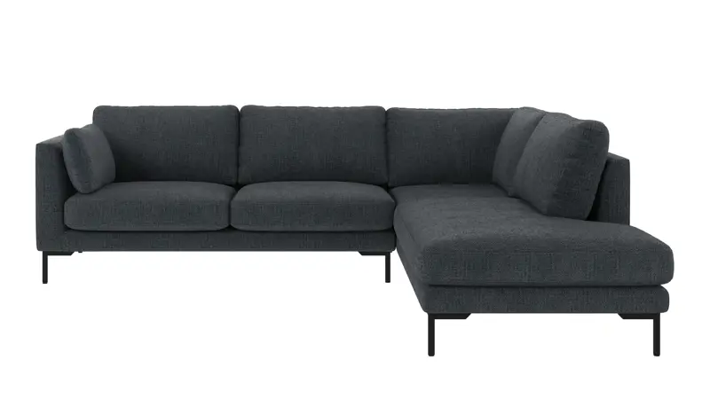 130014 b sb A Corwin corner sofa 2,5+2,5-seater open end R dark blue fabric Robin #90 (c3).