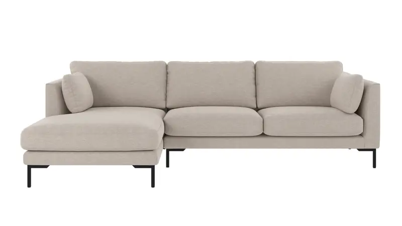 130275 b sb A Corwin sofa 3,5-seater-chaise longue L beige fabric Oscar #124 (c3).