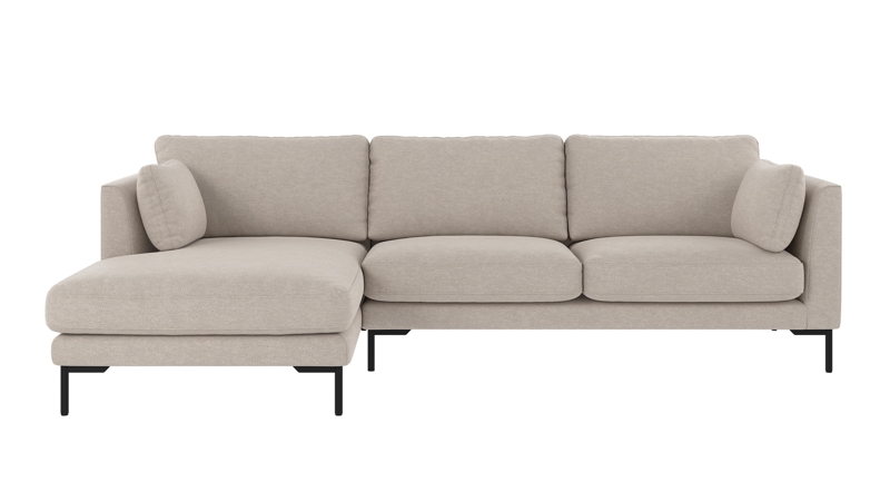 130275 b sb A Corwin sofa 3,5-seater-chaise longue L beige fabric Oscar #124 (c3).