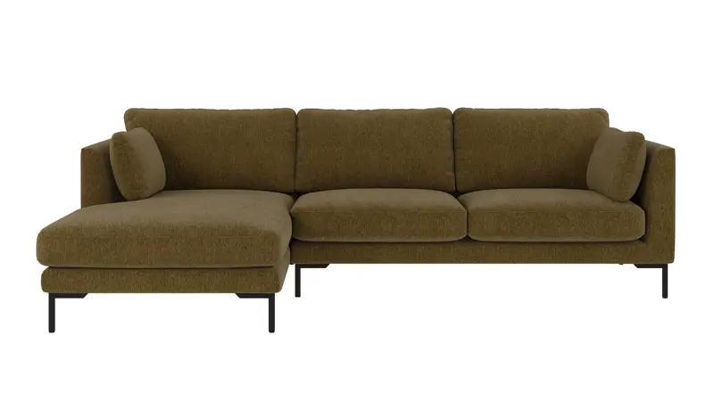 129745 b sb A Corwin sofa 3,5-seater-chaise longue L yellow-green fabric Max #14 (c2).