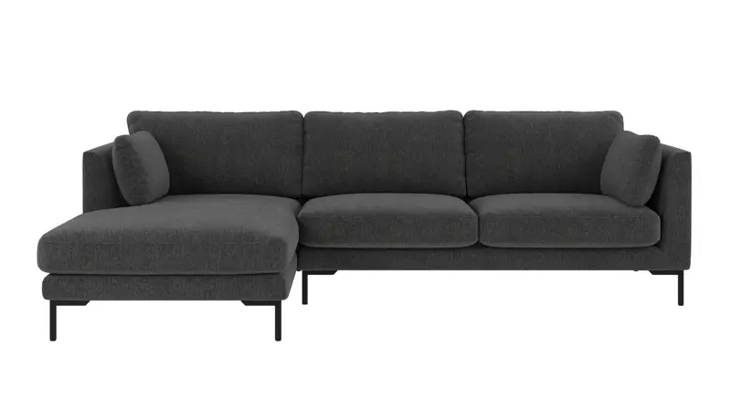 129775 b sb A Corwin sofa 3,5-seater-chaise longue L dark grey fabric Max #169 (c2).
