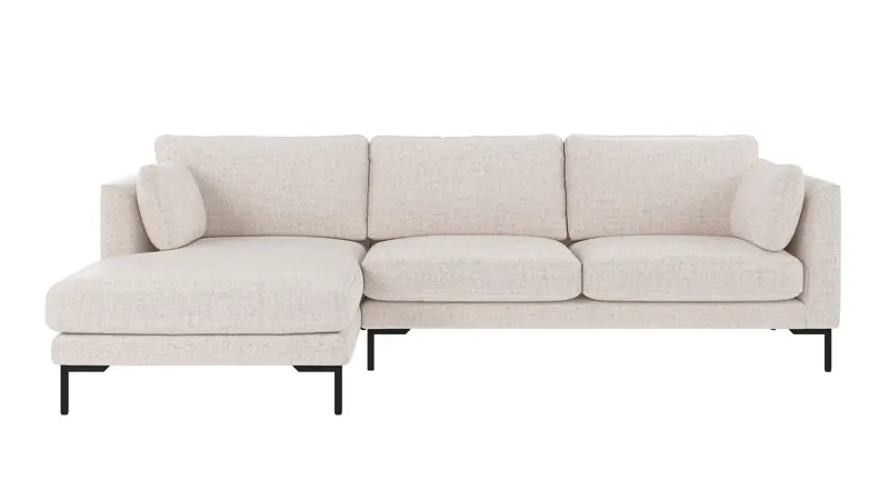 130265 b sb A Corwin sofa 3,5-seater-chaise longue L light beige fabric Oscar #1 (c3).