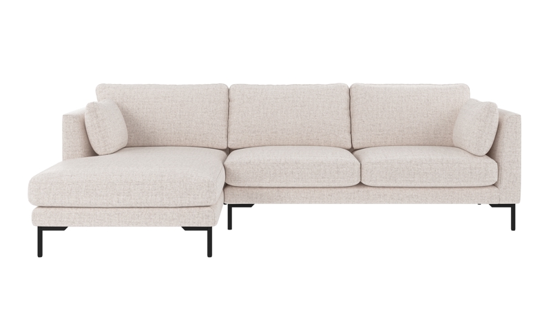 130265 b sb A Corwin sofa 3,5-seater-chaise longue L light beige fabric Oscar #1 (c3).