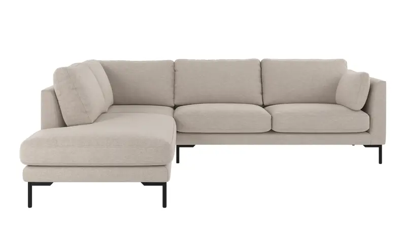 130276 b sb A Corwin corner sofa 2,5+2,5-seater open end L beige fabric Oscar #124 (c3).