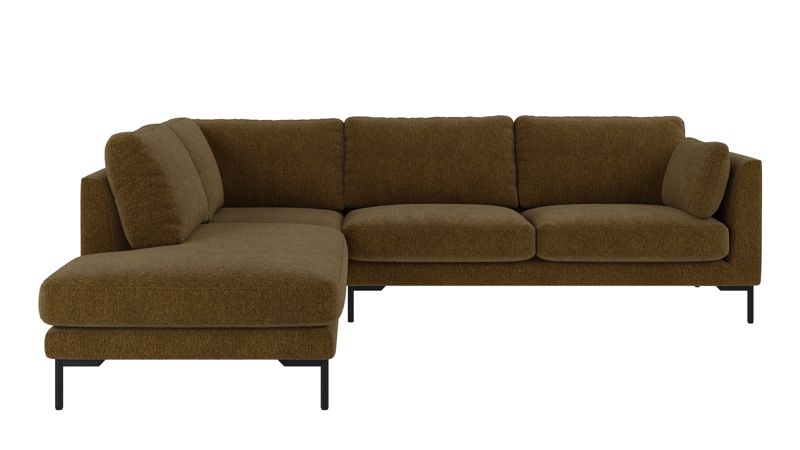 129746 b sb A Corwin corner sofa 2,5+2,5-seater open end L yellow-green fabric Max #14 (c2).