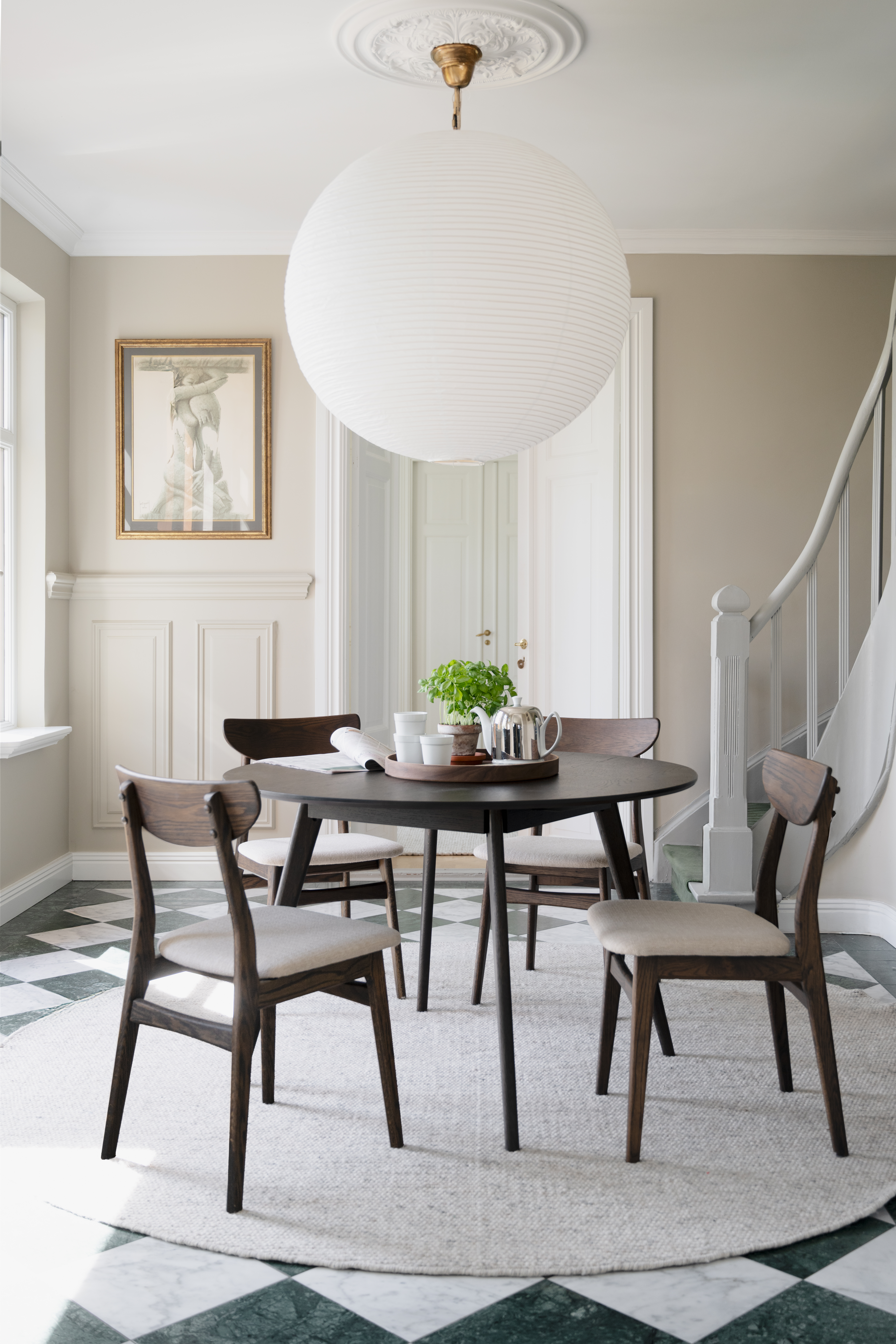 Yumi dining table, Brown, 115x115 cm | Rowico Home