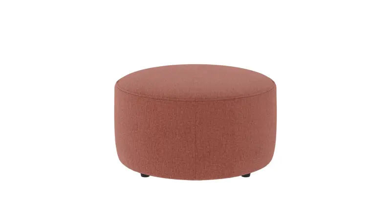 148313 b sb A Joplin pouf Ø70 red fabric Brenda #52 (c1).