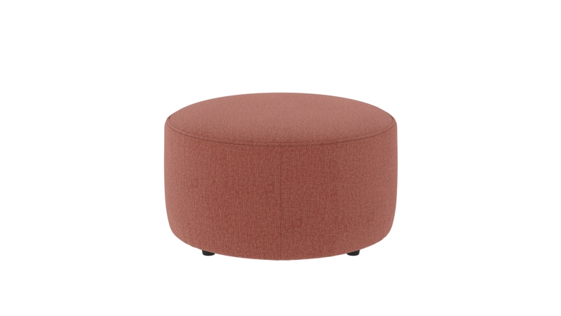 148313 b sb A Joplin pouf Ø70 red fabric Brenda #52 (c1).