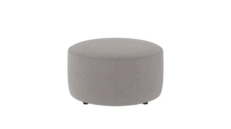 148310 b sb A Joplin pouf Ø70 grey-beige fabric Brenda #7 (c1).
