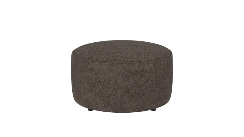 148362 b sb A Joplin pouf Ø70 dark beige fabric Greg #7 (c2).