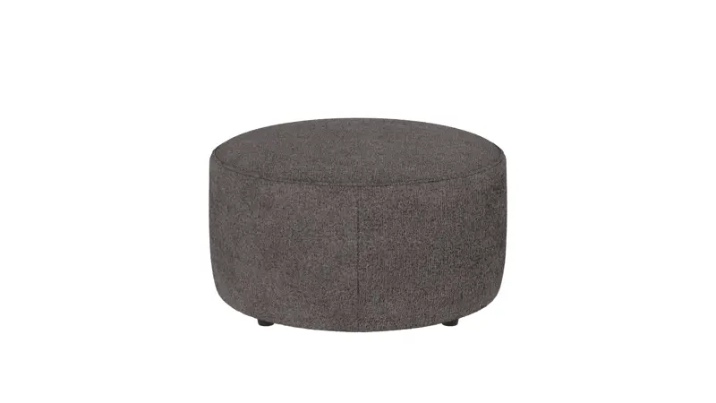 148364 b sb A Joplin pouf Ø70 grey fabric Greg #18 (c2).