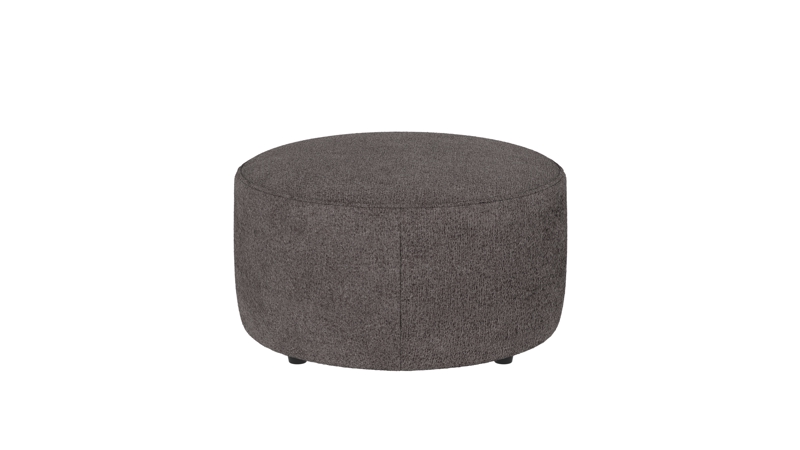 148364 b sb A Joplin pouf Ø70 grey fabric Greg #18 (c2).