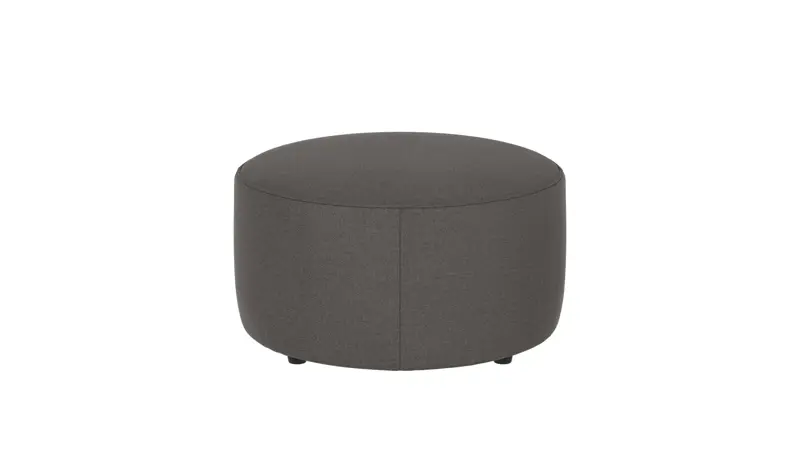 148383 b sb A Joplin pouf Ø70 medium grey fabric Rita #108 (c2).