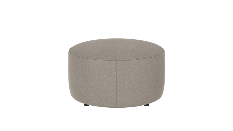 148384 b sb A Joplin pouf Ø70 dark beige fabric Rita #109 (c2).