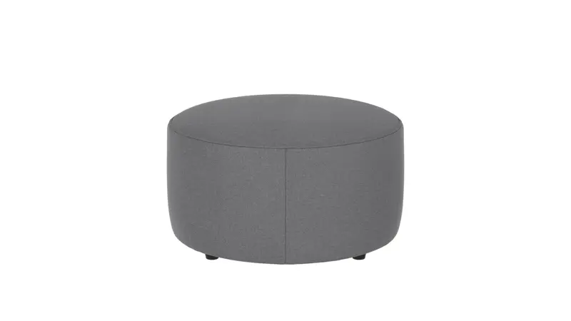 148386 b sb A Joplin pouf Ø70 light grey fabric Rita #167 (c2).
