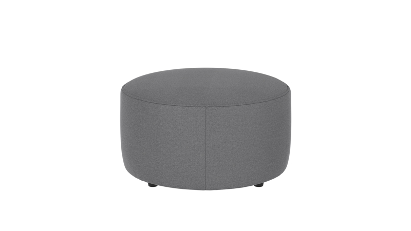 148386 b sb A Joplin pouf Ø70 light grey fabric Rita #167 (c2).